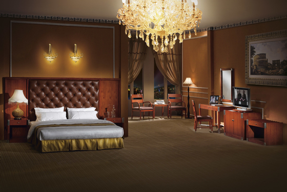 Los muebles grandes del dormitorio del hotel del cabecero fijan la cama rústica de los conjuntos de dormitorio 1800*2000*250 del país
