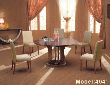Tabla de madera del comedor de 5 personas de los muebles del restaurante del hotel de la tapicería de Gelaimei