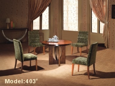 Base superior de madera de la mesa de comedor del color de la nuez de los muebles del restaurante del hotel del diámetro 10000*760m m