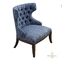 Las piernas de madera sólidas ISO18001 de los azules marinos del ODM de la tela de la silla de madera de la tapicería aprobaron
