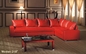 Longitud en forma de L de la esponja del color rojo del sofá de alta densidad los 2.5m de la habitación