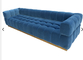 Sala de estar modificada para requisitos particulares diseño ergonómico de Grey Velvet Lounge Sofa For